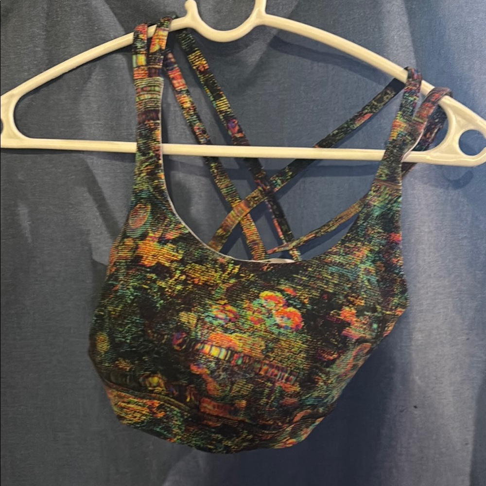 Colorful Strappy Sports Bra